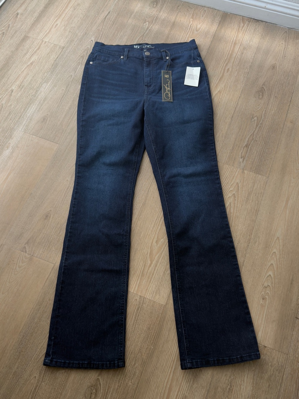 DG2 by Diane Gilman Dark Blue Flare Jeans